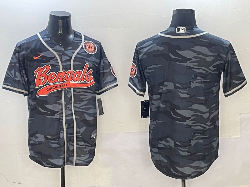 Men Cincinnati Bengals Blank Camo Joint Name 2025 Nike Limited NFL Jersey style 2->cincinnati bengals->NFL Jersey